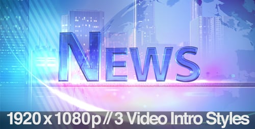 Futuristic News Broadcast Title Animation