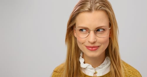 Blonde in Glasses