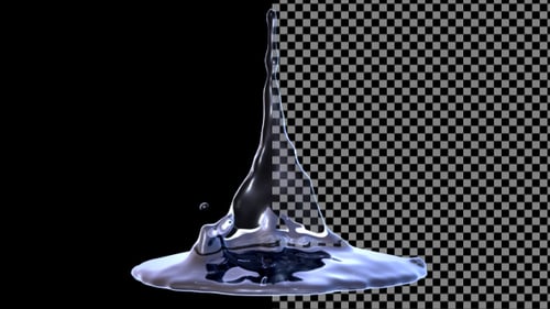 Realistic Water Drop Splash and Ripple Alpha Channel Transition