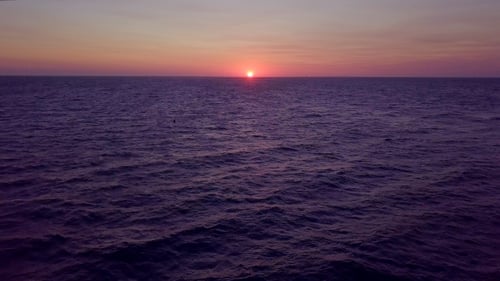 Blue Ocean and Sun Rising