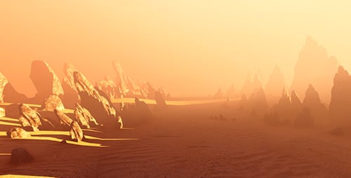 Fantastic Landscape Of The Red Planet