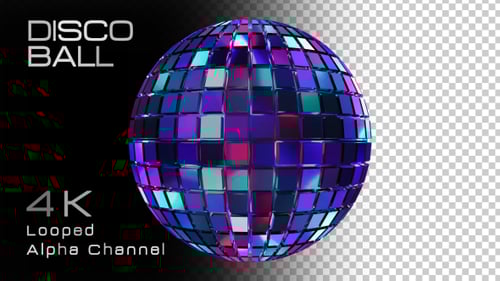 Animated Colorful Disco Ball for Parties and Events