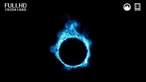 Blue Plasma Energy Circle Reveal Animation