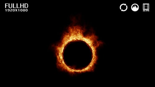 Animated Fire Ring Element with Realistic Flame Effect