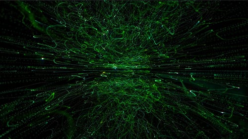 Horizon Green Shine Particles Background