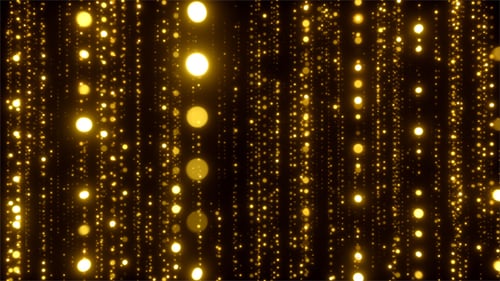 Golden Falling Glitter Particle Lights Festive Background