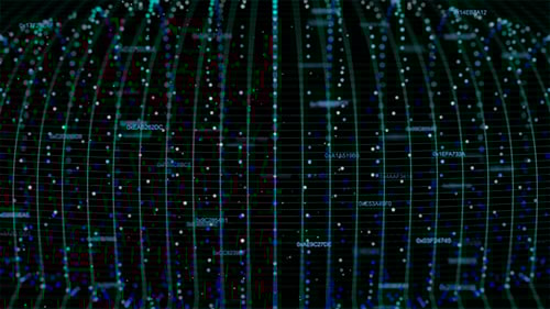 Futuristic Digital Grid Data Stream Loop Background