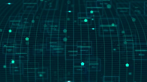 Abstract Digital Grid Data Network Background Animation