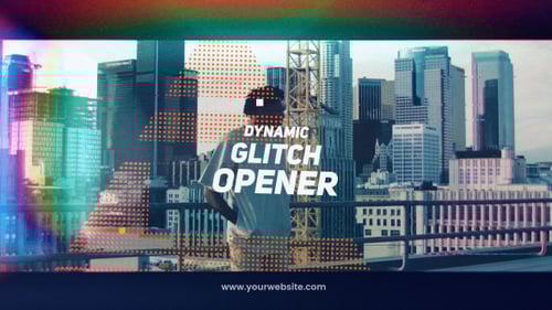 Digital Glitch Opener with Dynamic Text and Modern Effects