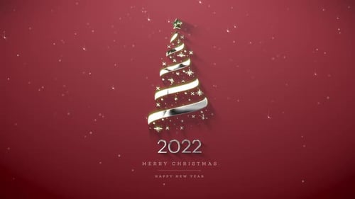 New Year Christmas Tree Background Loop