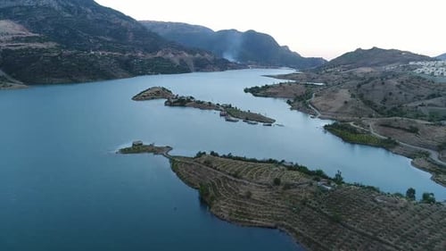 Mountains And River Aerial View