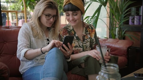 Business Presentation and Friend Talks in Cafe Shop