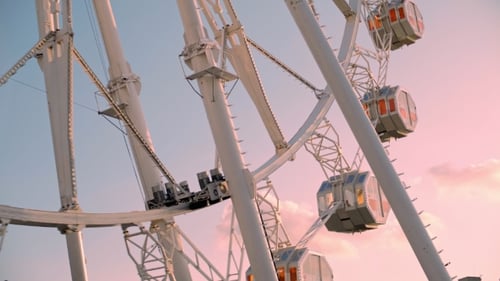 Happy Beautiful Day in Amusement Park