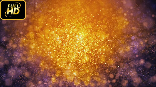 Goldene Fantasy-Partikel Hintergrund