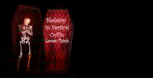 Spooky Skeleton Coffin Lower Thirds Text or Logo Reveal