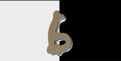 Metallic Bone Numbers 3D Countdown with Alpha Channel