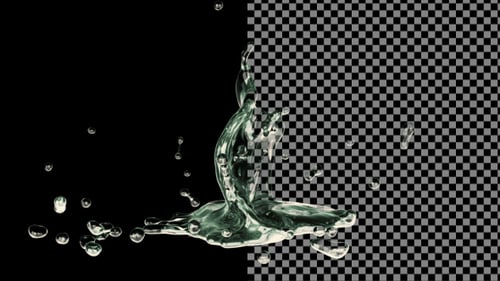 Realistic Water Splash with Dynamic Fluid Motion Effect