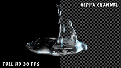 Realistic Water Drop Splash Transition Element