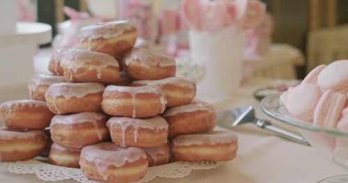 Tower of Glazed Donuts for a Fun Celebration