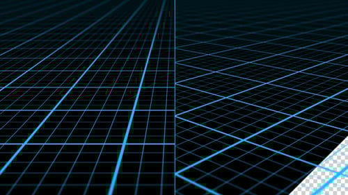 Futuristic Geometric Grid Line Animation