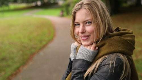 Girl Enjoying Warm Clothing