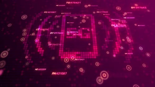 Futuristic 5G Network Technology Data Grid Animation
