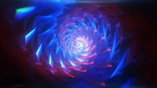 Abstract Futuristic Glowing Vortex Loop