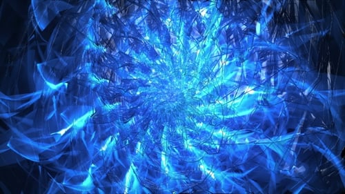 Abstract Blue Energy Flow Tunnel Background