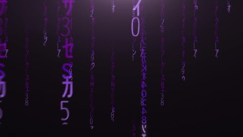 Digital Rain Matrix Code Falling Background Animation