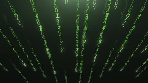 Falling Green Matrix Code