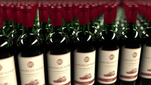 Many Bottles of American Wine