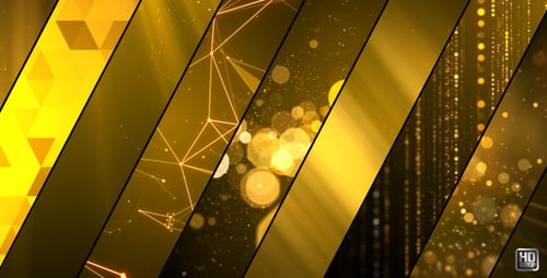 Elegant Golden Particle Light Background Animation Pack