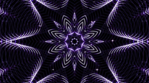 Luminous Geometric Kaleidoscope Abstract Motion Background