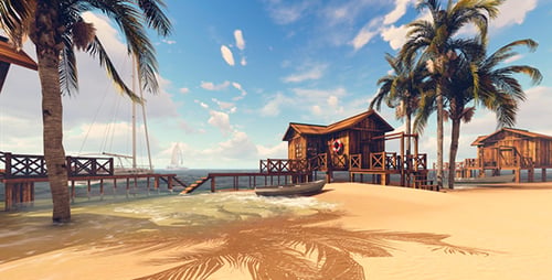 Wooden Houses By The Sea