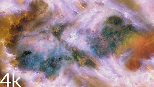 Beautiful Flight Through the Mysterious Red Cosmic Nebula