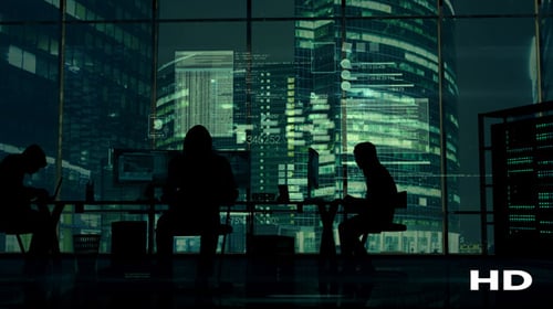 Futuristic Digital Data Interface Overlay for Corporate Technology