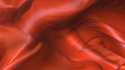 Fluid Red Fabric Background Animation Loop