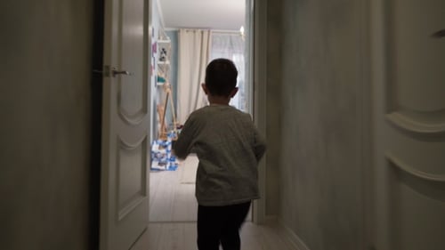 Boy Runs to Mother and Receives Loving Hug