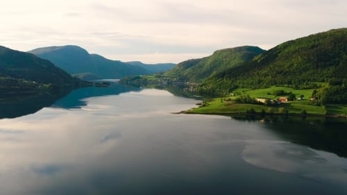 Aerial Footage Beautiful Nature Norway.