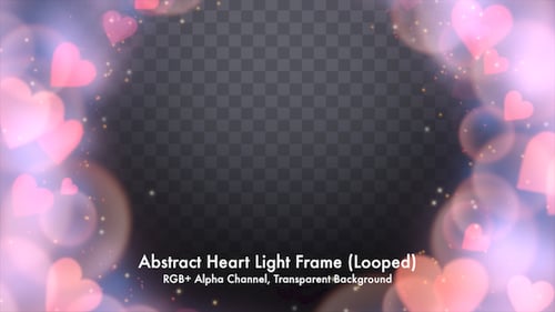 Romantic Heart Bokeh Overlay Frame