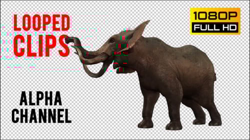 Realistic 3D Elephant Walking Animation