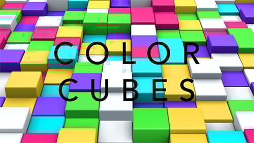 Animated Colorful Cubes Abstract Background Loop