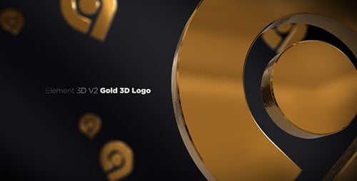 Luxury Gold 3D Logo Reveal Opener