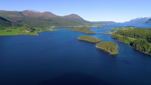 Aerial Footage Beautiful Nature Norway