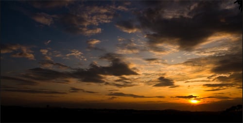 Tropical Sunrise Behind Clouds Time Lapse