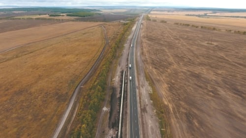 Aerial View of Road