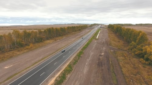 Vista aérea en la autopista
