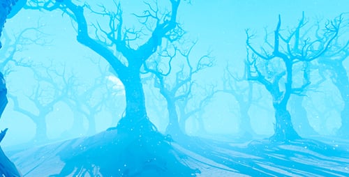 Winter Forest In The Fog