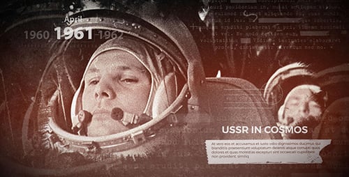 Historia - Diapositivas documentales de cronología histórica para After Effects