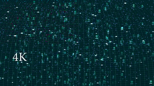 Futuristic Digital Grid Background with Flowing Data Network
